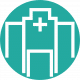 transparent symbol of a hospital icon