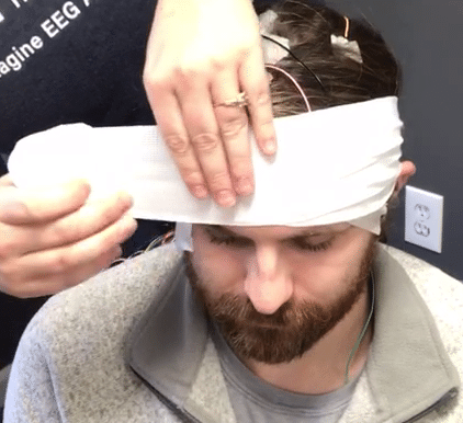 EEG head wrap step 2