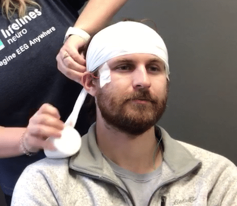 EEG head wrap step 4