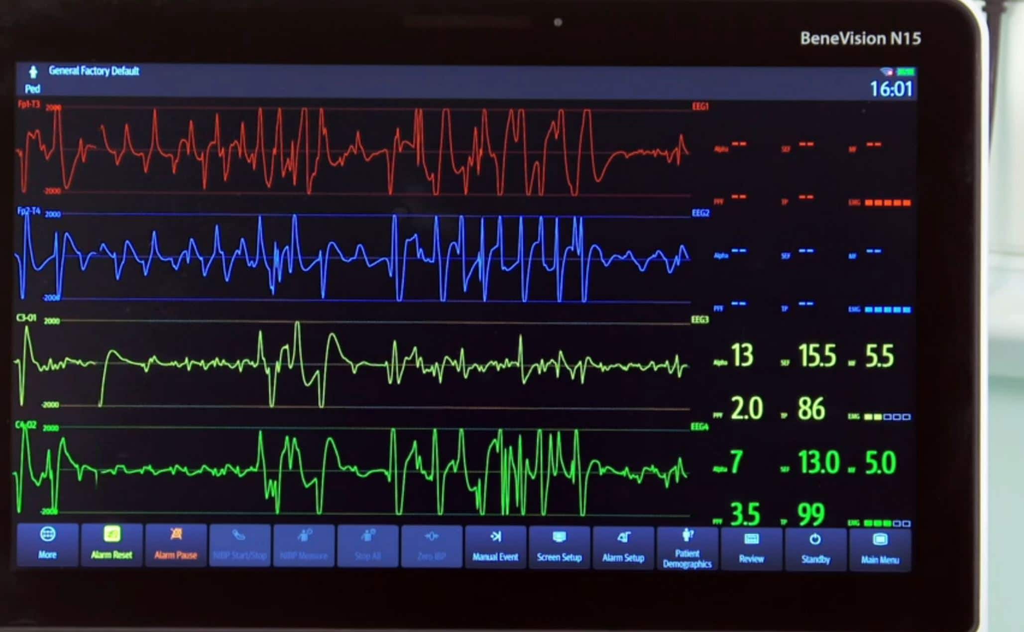 electroencephalogram waveforms in a children’s show