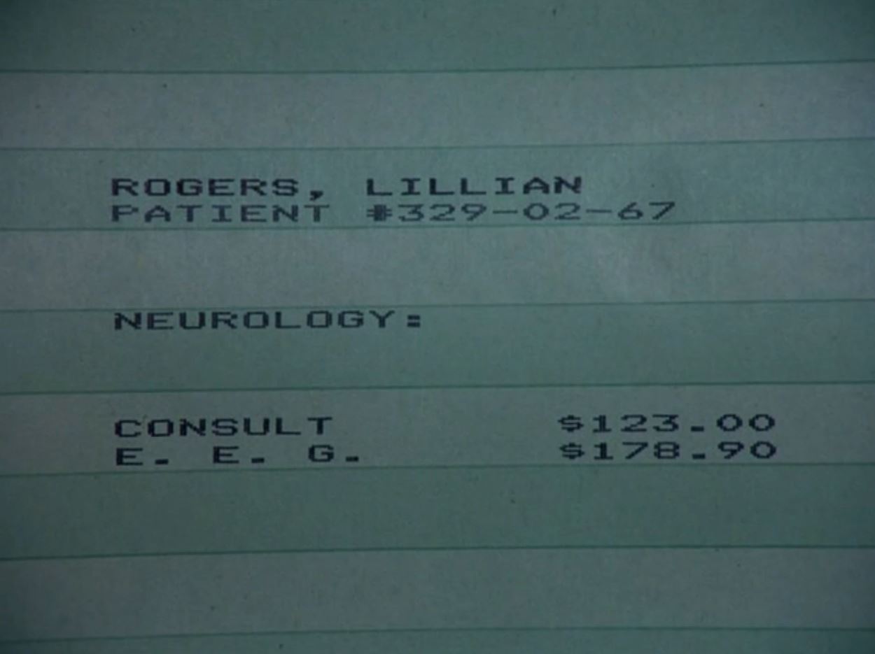 paper copy of the cost of an EEG in 1982